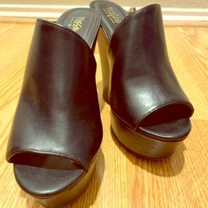 Black platform heels